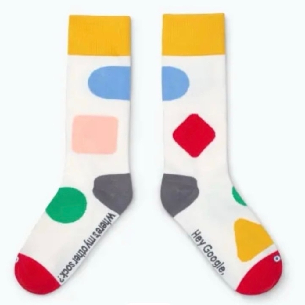 Google Colorful Patterned Socks